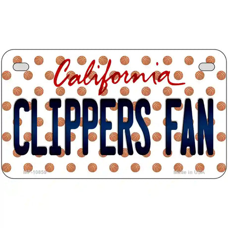 Clippers Fan California Novelty Metal License Plate 7" x 4" (MP)