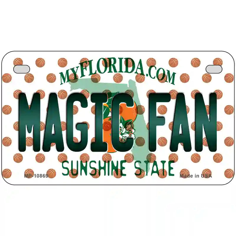 Magic Fan Florida Novelty Metal License Plate 7" x 4" (MP)