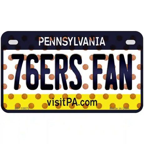 76ers Fan Pennsylvania Novelty Metal License Plate 7" x 4" (MP)