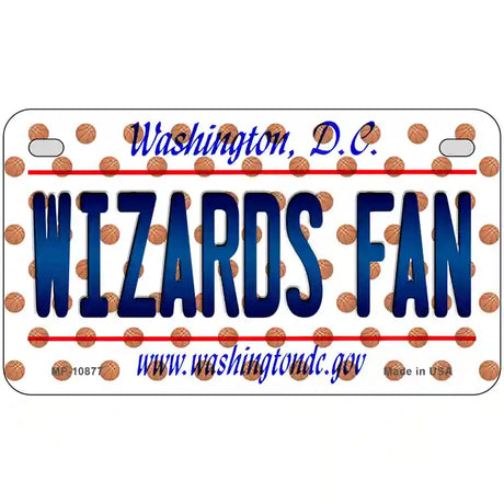 Wizards Fan Washington DC Novelty Metal License Plate 7" x 4" (MP)