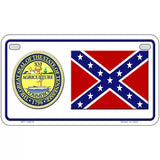 Confederate Flag Tennessee Seal Novelty Metal License Plate 7" x 4" (MP)