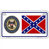 Confederate Flag Mississippi Seal Novelty Metal License Plate 7" x 4" (MP)