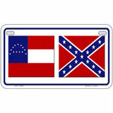 Confederate Robert E Lee Flag Novelty Metal License Plate 7" x 4" (MP)