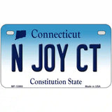 N Joy CT Connecticut Metal Novelty License Plate 7" x 4" (MP)