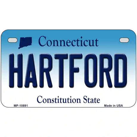 Hartford Connecticut Metal Novelty License Plate 7" x 4" (MP)