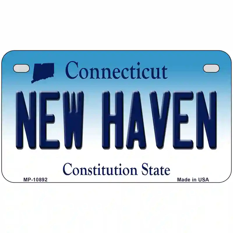 New Haven Connecticut Metal Novelty License Plate 7" x 4" (MP)