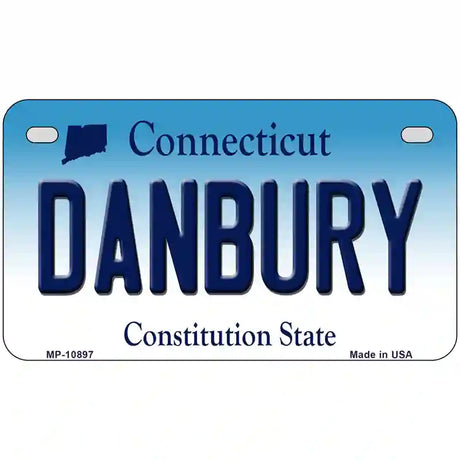 Danbury Connecticut Metal Novelty License Plate 7" x 4" (MP)