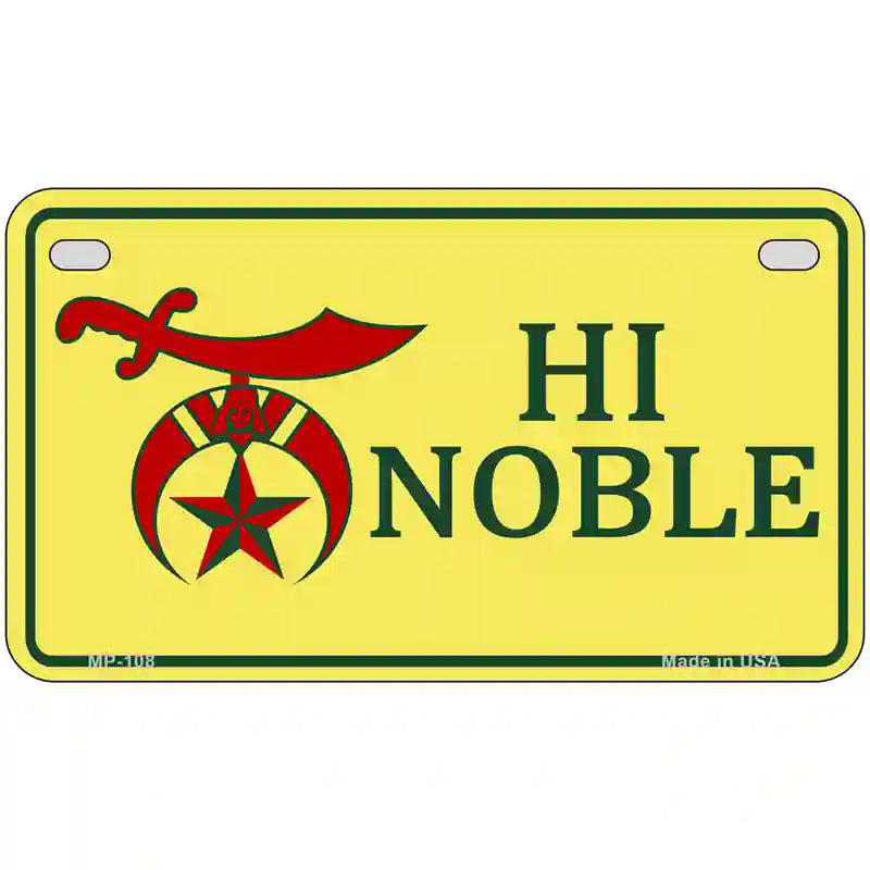 High Noble Novelty Metal License Plate 7" x 4" (MP)