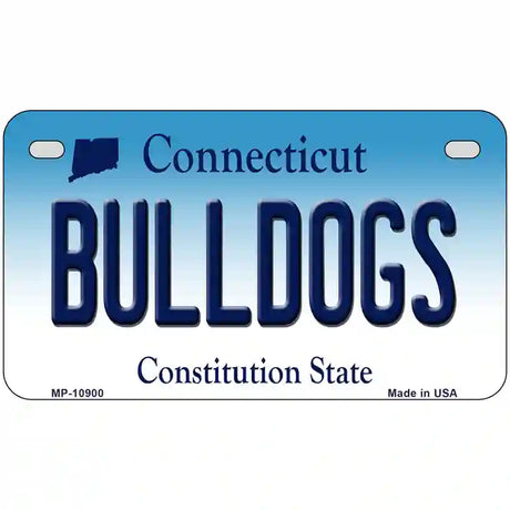 Bulldogs Connecticut Metal Novelty License Plate 7" x 4" (MP)