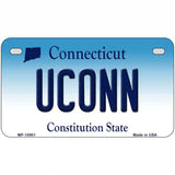 UConn Connecticut Metal Novelty License Plate 7" x 4" (MP)