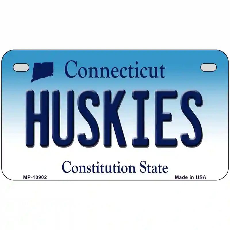 Huskies Connecticut Metal Novelty License Plate 7" x 4" (MP)