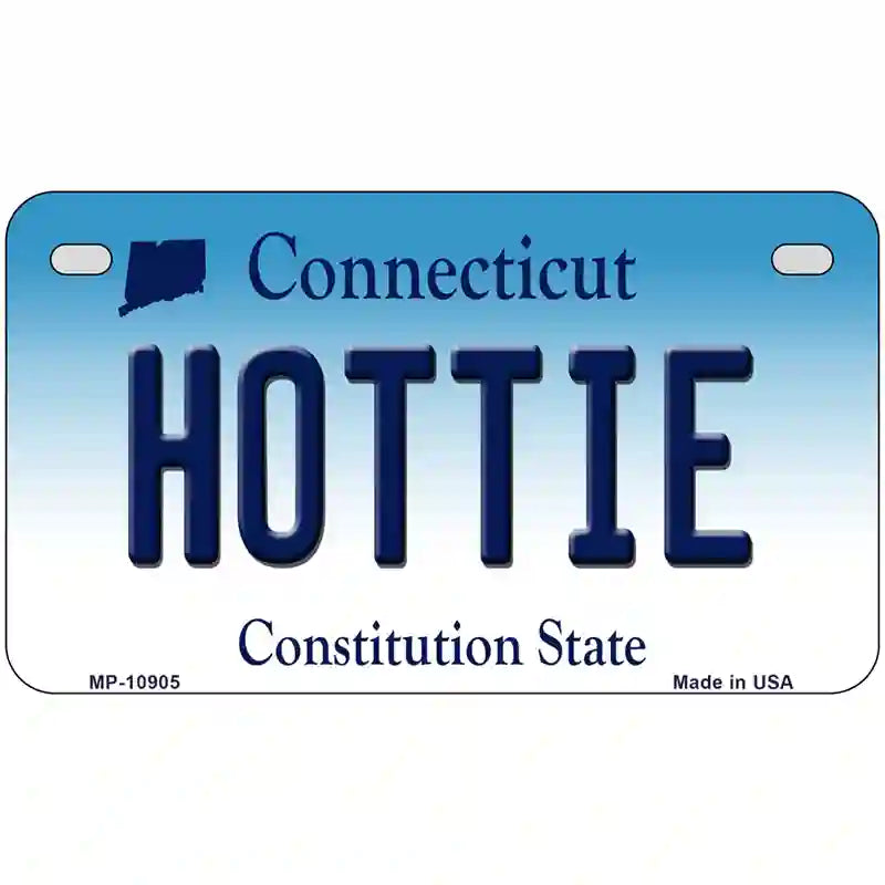 Hottie Connecticut Metal Novelty License Plate 7" x 4" (MP)