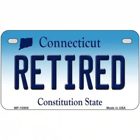 Retired Connecticut Metal Novelty License Plate 7" x 4" (MP)