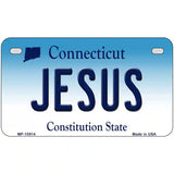 Jesus Connecticut Metal Novelty License Plate 7" x 4" (MP)