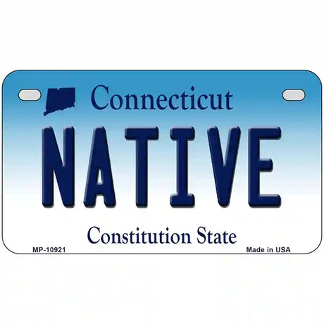 Native Connecticut Metal Novelty License Plate 7" x 4" (MP)