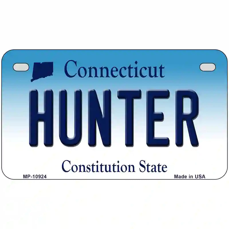 Hunter Connecticut Metal Novelty License Plate 7" x 4" (MP)