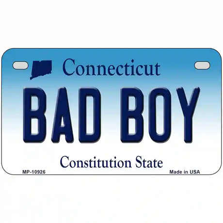 Bad Boy Connecticut Metal Novelty License Plate 7" x 4" (MP)