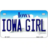 Iowa Girl Iowa Metal Novelty License Plate 7" x 4" (MP)