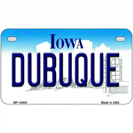 Dubuque Iowa Metal Novelty License Plate 7" x 4" (MP)