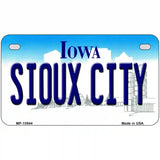 Sioux City Iowa Metal Novelty License Plate 7" x 4" (MP)