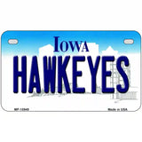 Hawkeyes Iowa Metal Novelty License Plate 7" x 4" (MP)