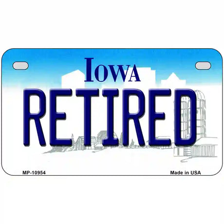 Retired Iowa Metal Novelty License Plate 7" x 4" (MP)