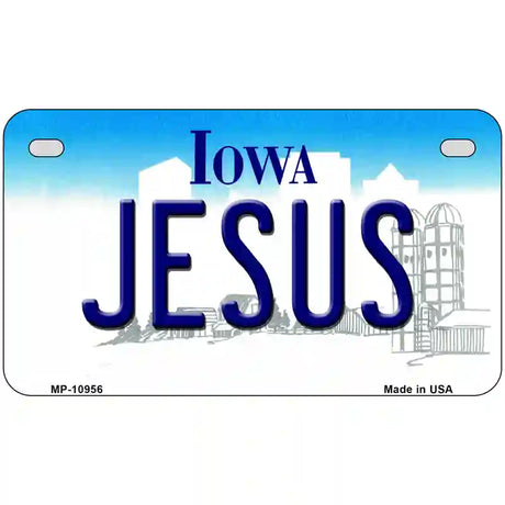 Jesus Iowa Metal Novelty License Plate 7" x 4" (MP)