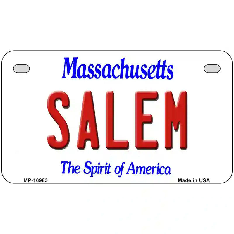 Salem Massachusetts Metal Novelty License Plate