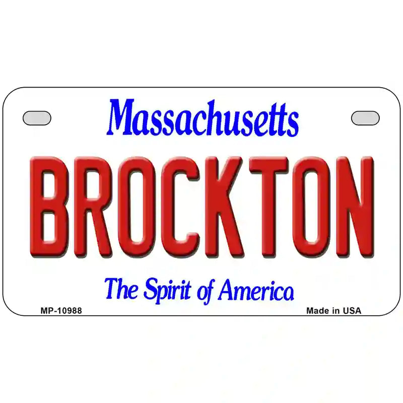 Brockton Massachusetts Metal Novelty License Plate 7" x 4" (MP)