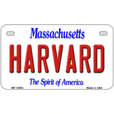 Harvard Massachusetts Metal Novelty License Plate 7" x 4" (MP)