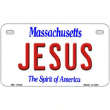 Jesus Massachusetts Metal Novelty License Plate 7" x 4" (MP)