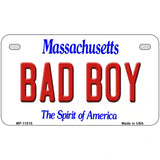 Bad Boy Massachusetts Metal Novelty License Plate 7" x 4" (MP)