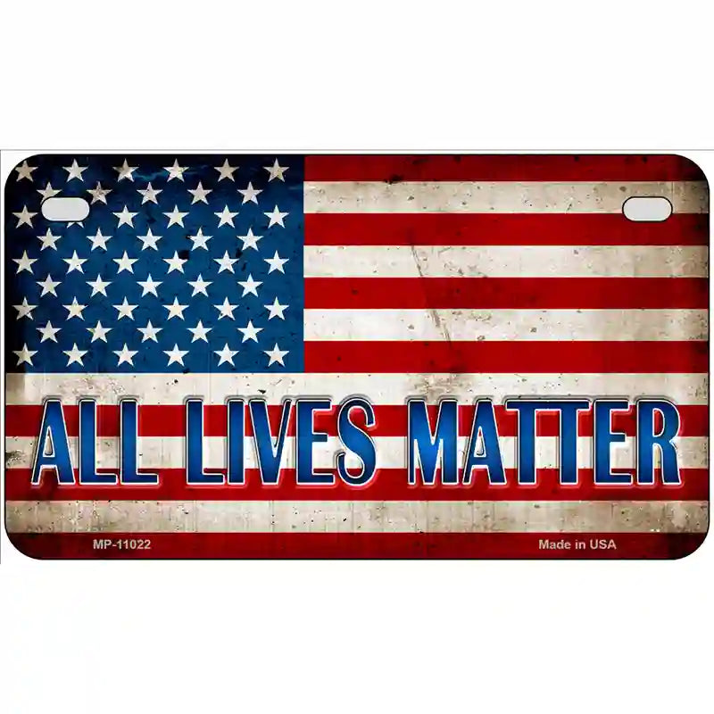 All Lives Matter Metal Novelty License Plate 7" x 4" (MP)