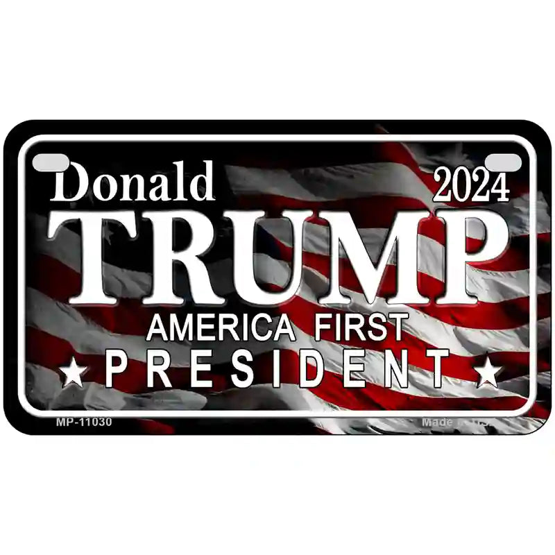 America First Trump Metal Novelty License Plate