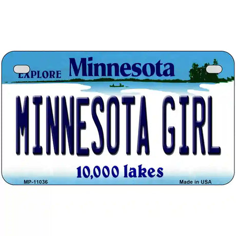 Minnesota Girl Minnesota Metal Novelty License Plate 7" x 4" (MP)