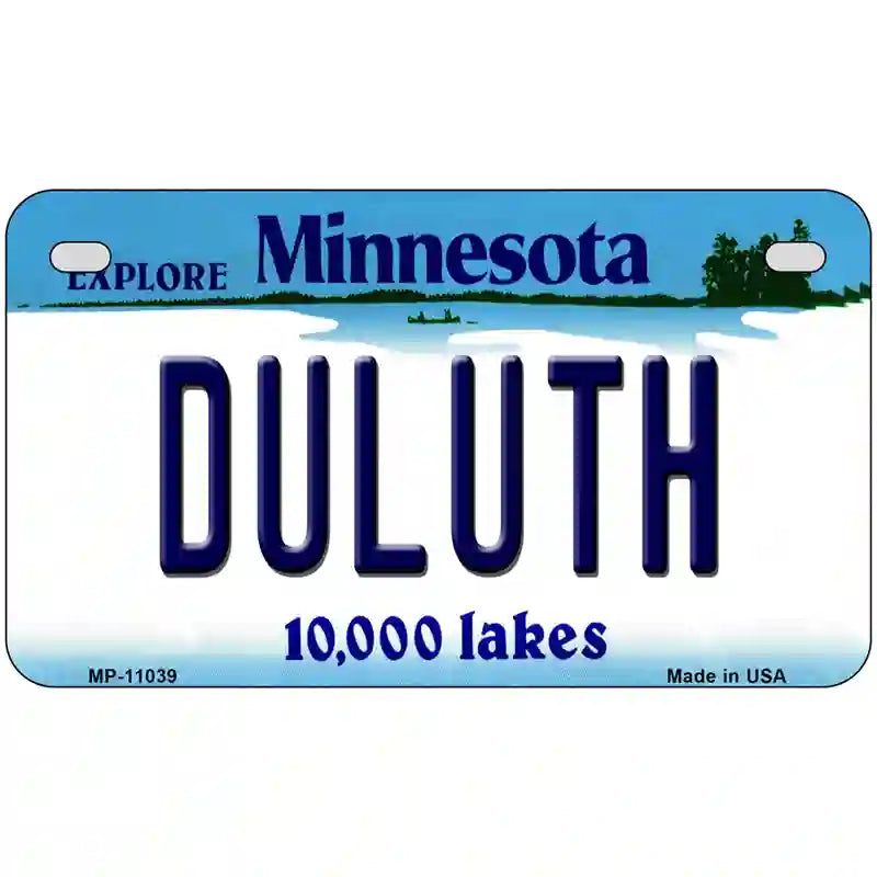 Duluth Minnesota State Novelty License Plate 7" x 4" (MP)