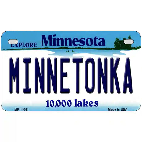 Minnetonka Minnesota State Novelty License Plate 7" x 4" (MP)