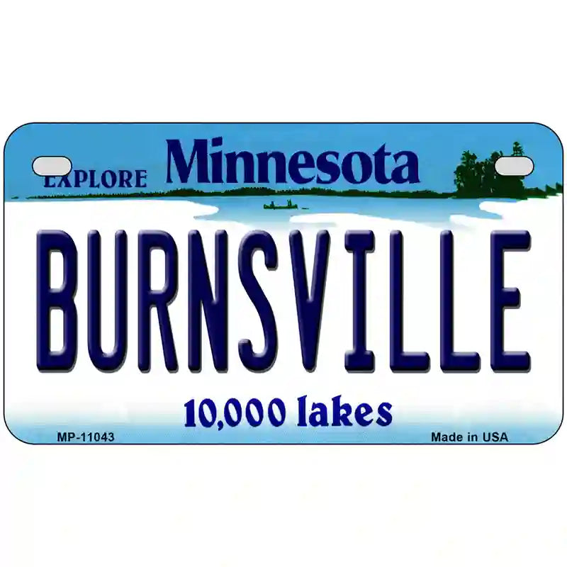 Burnsville Minnesota State Novelty License Plate 7" x 4" (MP)