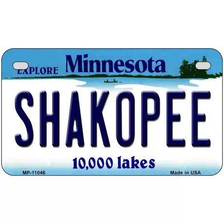 Shakopee Minnesota State Novelty License Plate 7" x 4" (MP)