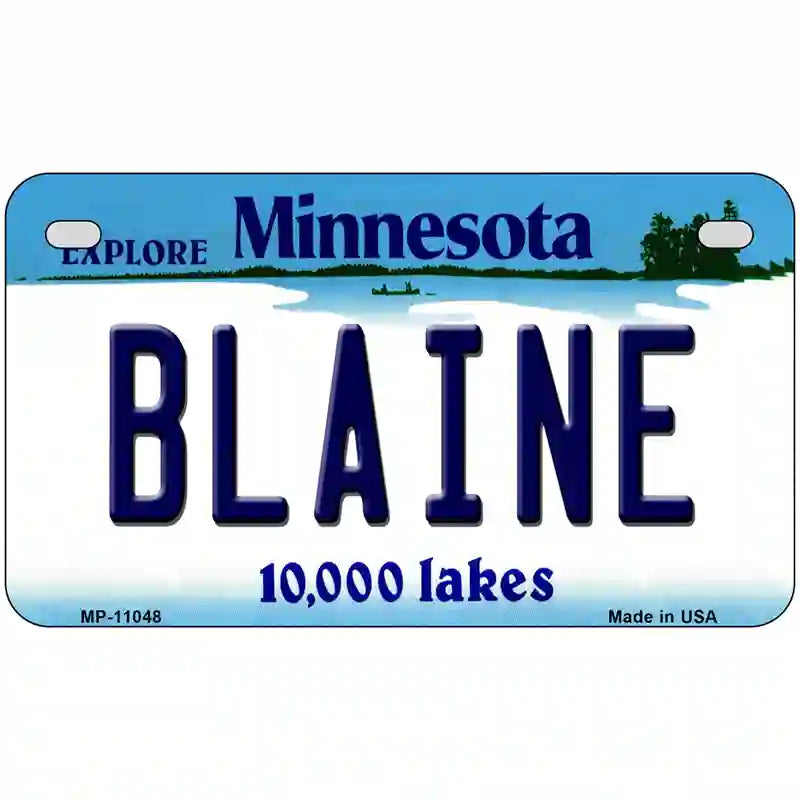 Blaine Minnesota State Novelty License Plate 7" x 4" (MP)