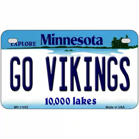 Go Vikings Minnesota Metal Novelty License Plate 7" x 4" (MP)