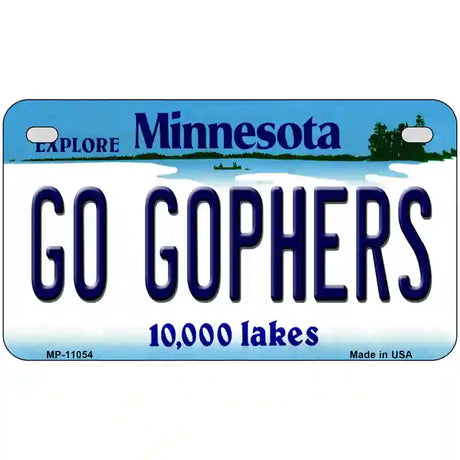 Go Gophers Minnesota State Novelty License Plate 7" x 4" (MP)