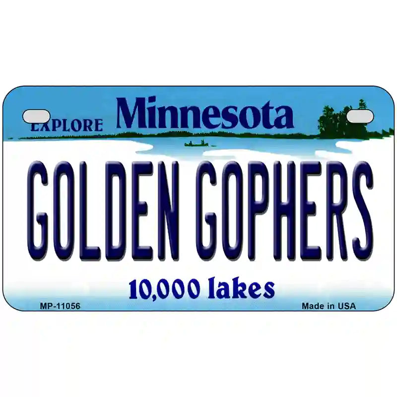 Golden Gophers Minnesota State Novelty License Plate 7" x 4" (MP)