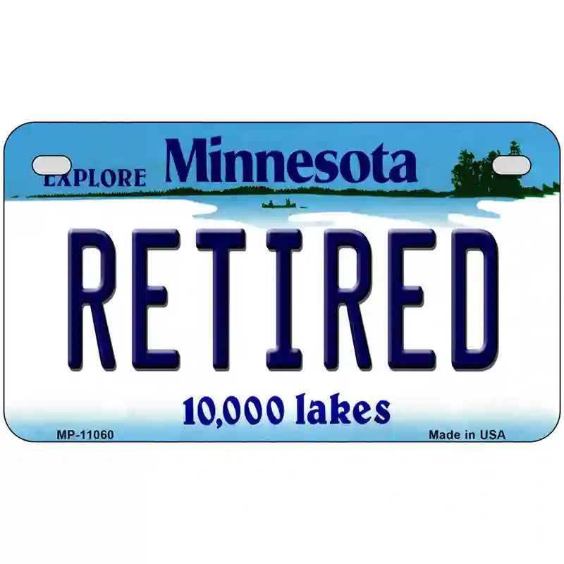 Retired Minnesota State Novelty License Plate 7" x 4" (MP)