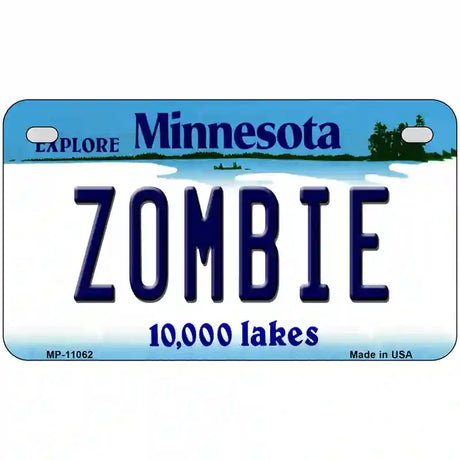 Zombie Minnesota State Novelty License Plate 7" x 4" (MP)