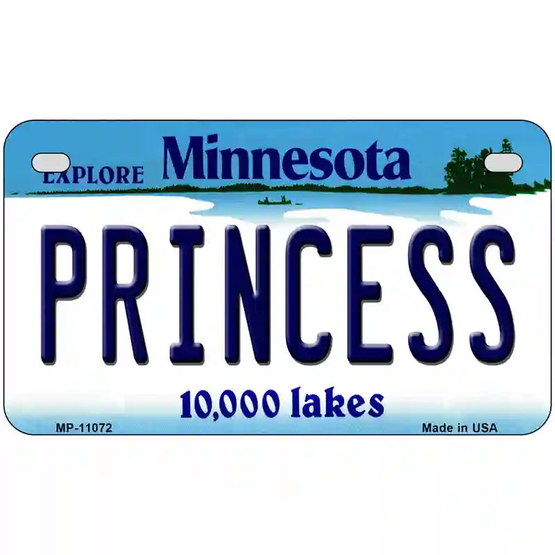 Princess Minnesota State Novelty License Plate 7" x 4" (MP)