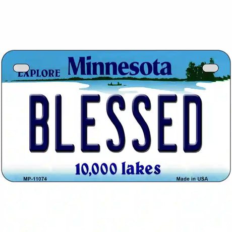 Blessed Minnesota State Novelty License Plate 7" x 4" (MP)