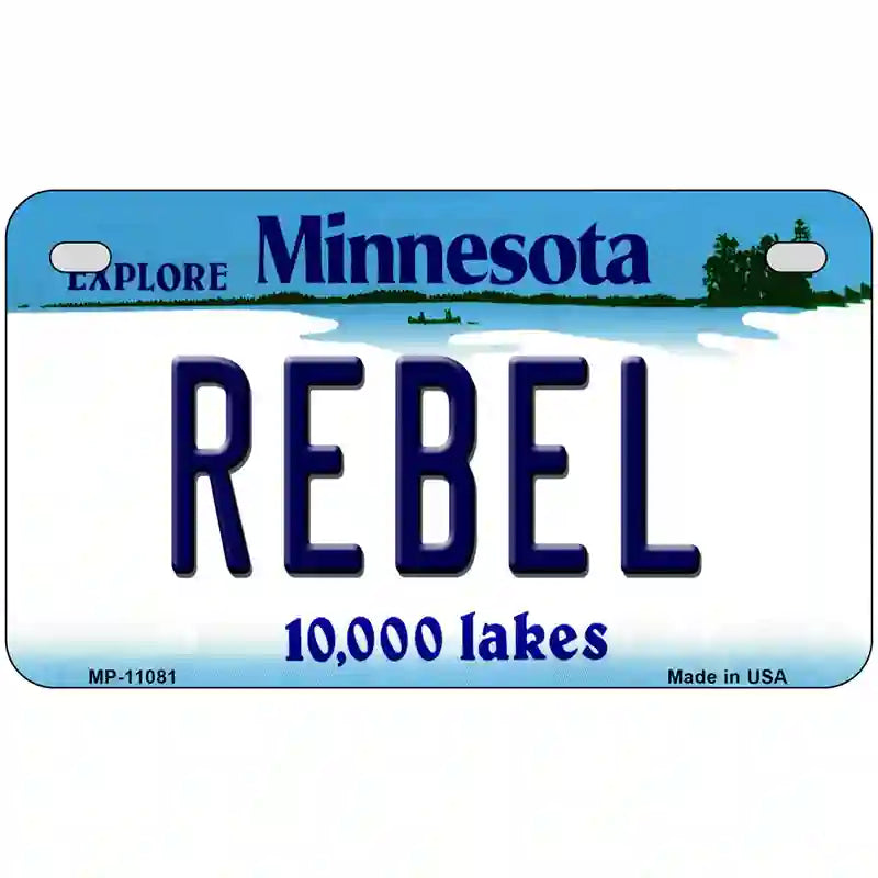 Rebel Minnesota State Novelty License Plate 7" x 4" (MP)