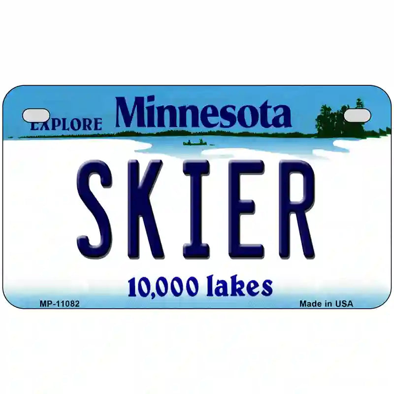 Skier Minnesota State Novelty License Plate 7" x 4" (MP)