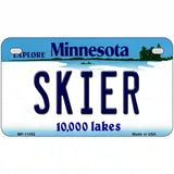 Skier Minnesota State Novelty License Plate 7" x 4" (MP)